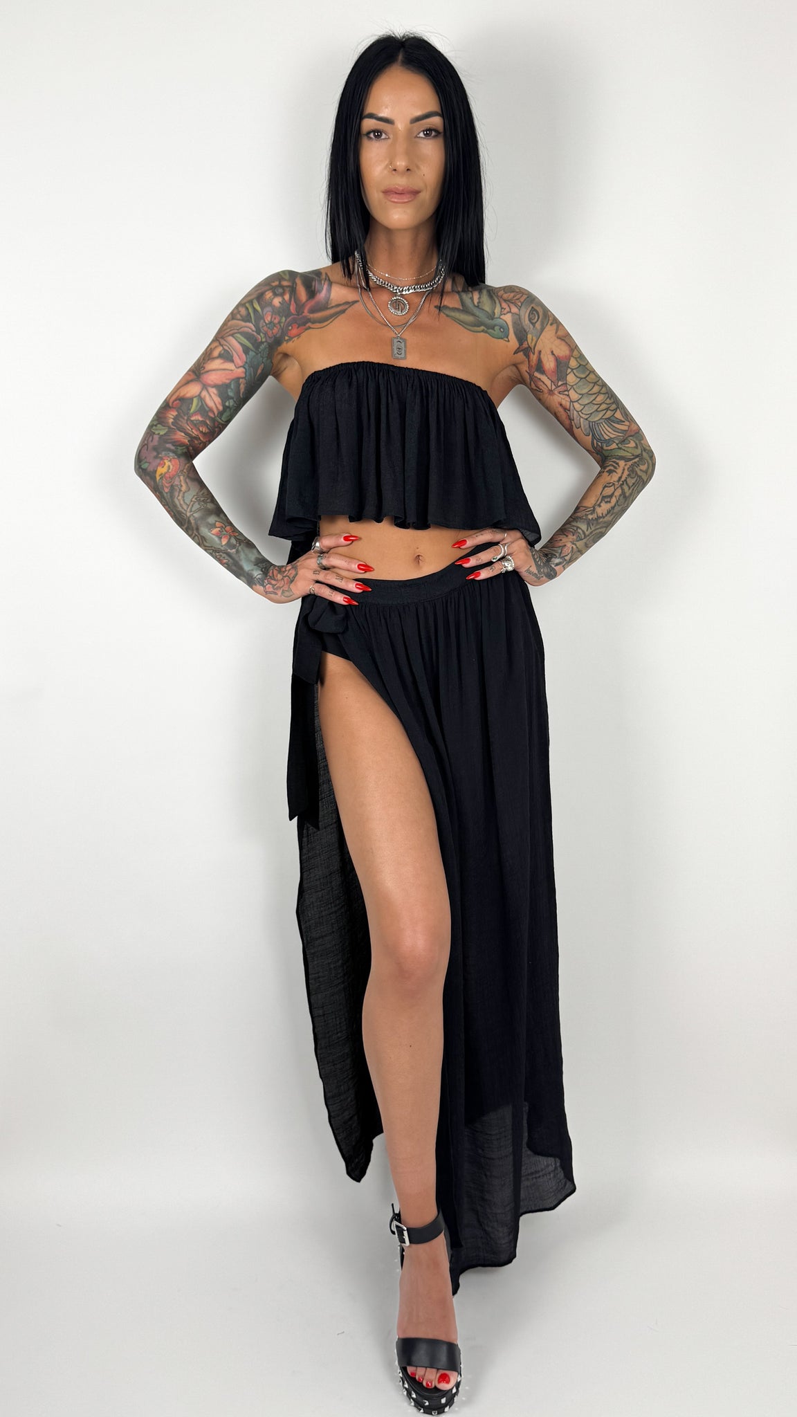 FLORENCE FLOWY WRAP SKIRT