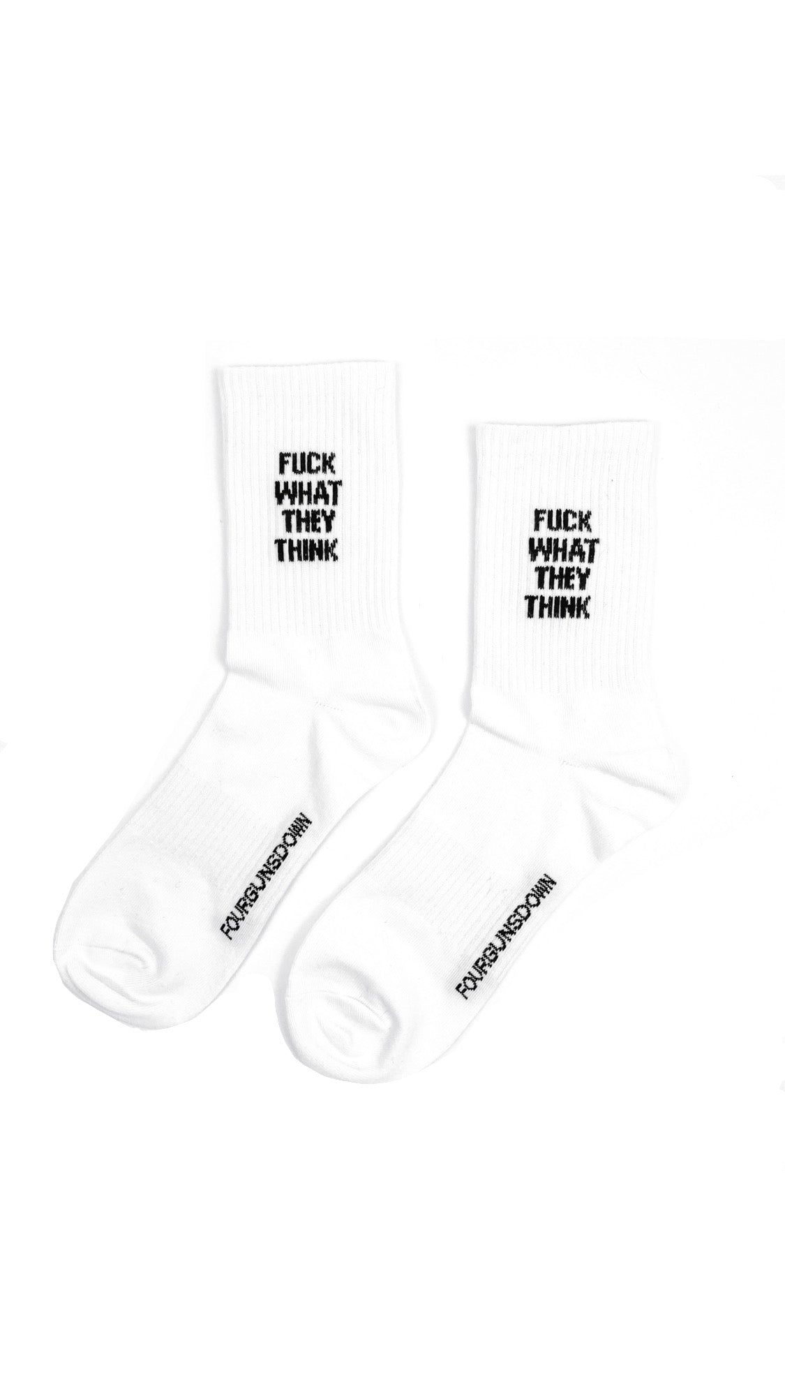 F What They Think Socks - WHITE