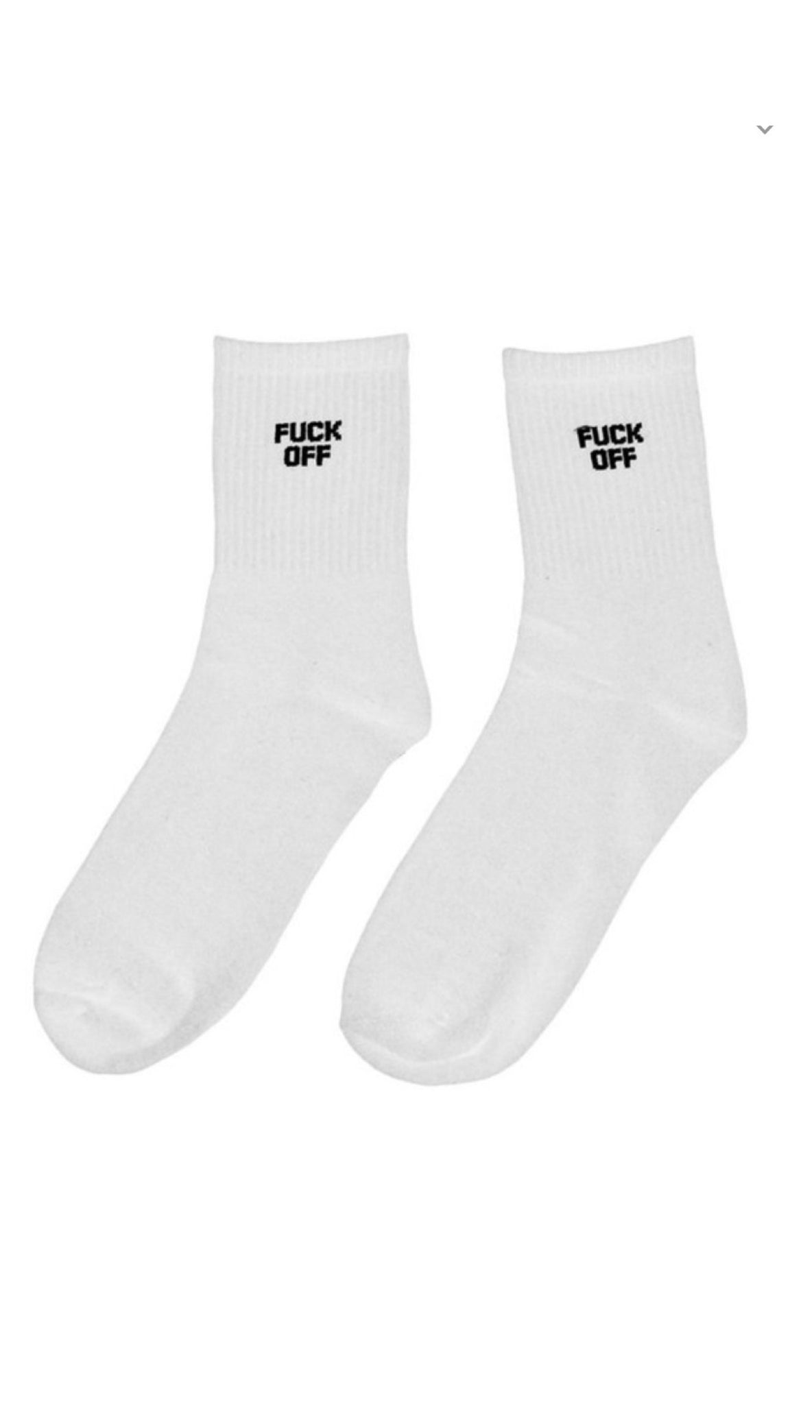The Word Off Socks - WHITE